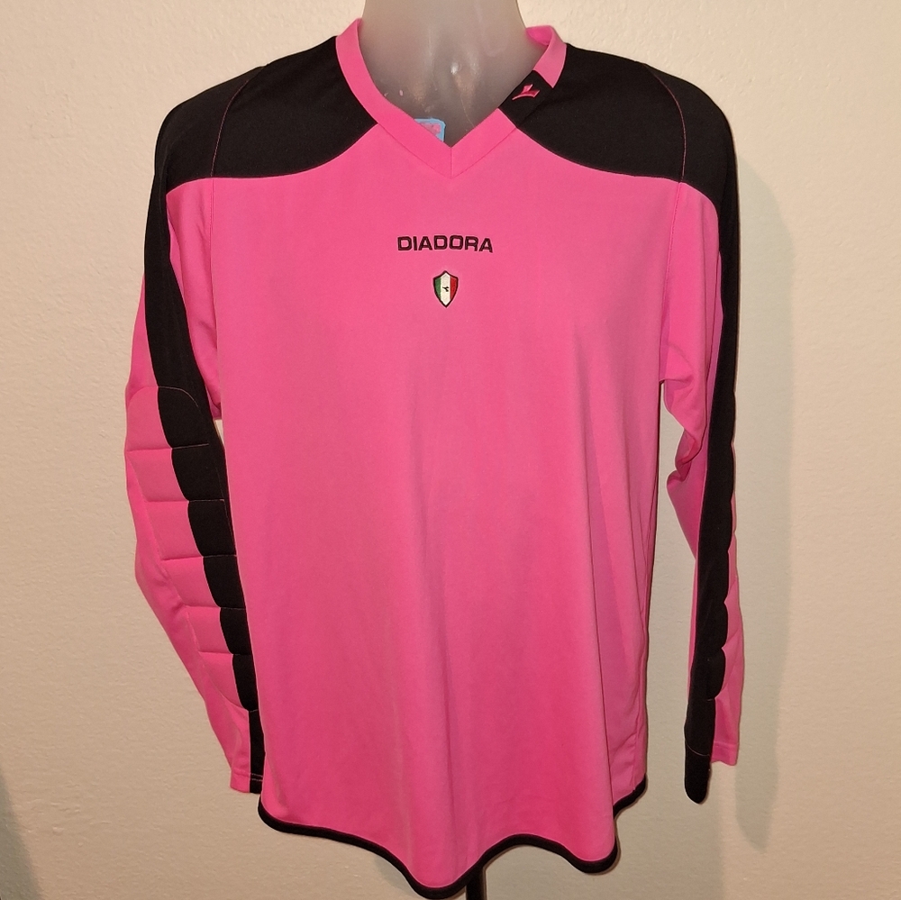 Vintage DIADORA Padded Goalie Soccer Jersey Size Small